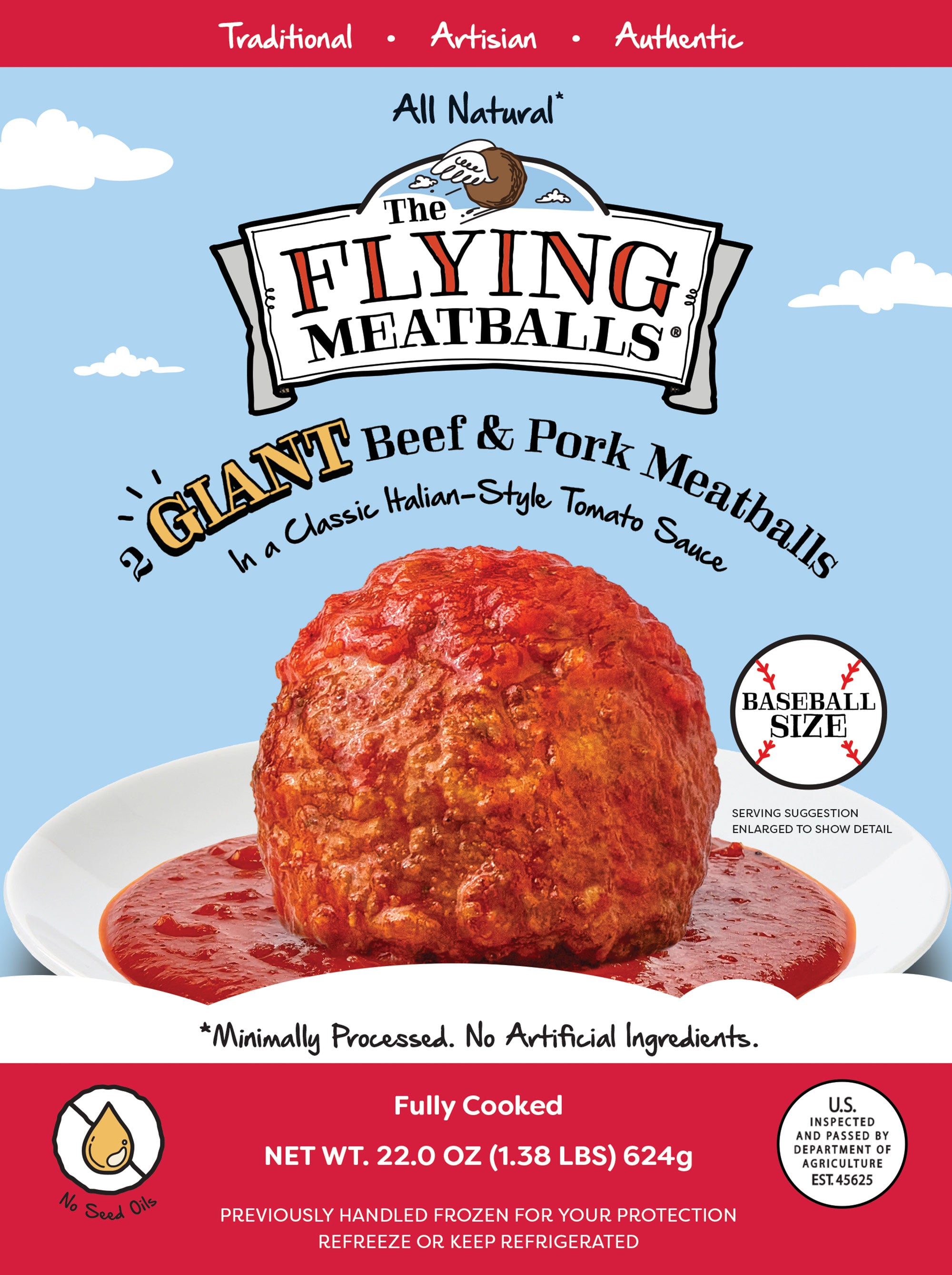 Giant Beef & Pork Meatballs